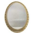 Vintage Oval Vanity Tray Dresser Mirror Filigree Gold Powder Perfume 13  Read