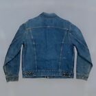 Vtg 70s Deecee Western Cowboy Sawtooth Denim Jacket Adult L Blue Faded Usa Rare
