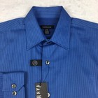 Van Heusen Dress Shirt Men s Small petite 14-14 5 Blue Pinstripe No Iron Nwt 