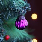 25 Pieces Glass Purple Christmas Ornaments Decorative Mercury Mini Vintage 