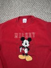 Vintage Walt Disney World Mickey Mouse Crew Neck Fleece Sweater Mens Small