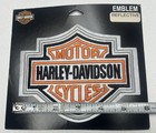 Harley-davidson Bar   Shield Patch Iron On Orange Black Embroidered Reflective