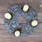 Advent Wreath Or Center Piece For Your Table  Made In Haiti Of Recycled Metal