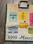 The Masters 1999 Augusta Golf Souvenir Tote Bag Jute Bamboo Handles Vintage Pga