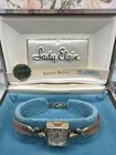 Vtg  1950   s    Lady Elgin 10k G f  23 Jewel Wristwatch Original Box  Works Great  