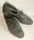 Vintage  Genuine Crocodile Alligator Lace-up Loafers Oxford Shoes