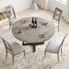 Round Dining Table 47 Inch Dinner Table For For 4 To 6 Industrial Dining Room