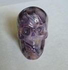 Skullis Gemstone 2 0  Dream Chevron Amethyst Carved Crystal Skull  Realistic