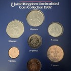 United Kingdom Uncirculated Coin Collection Set Of 1982   7  Coins 