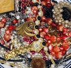 Vintage Now Junk Drawer Jewelry Lot Estate Rhinestone Craft Repair Faux Pearl