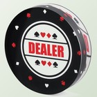 Running Hot Acrylic Poker Dealer Button - Professional Casino-grade Accessory