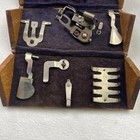 Antique Singer Sewing 1889 Oak Puzzle Styling Box With Attachments