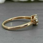 1 Ct Diamond Round 2-stone Bypass Engagement Ring 14k Yellow Gold Finish Size 7