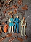 Marx Best Of The West 7 Horse 7 Figure Lot 100s Of Parts Johnny Jay Indian Set