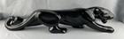 Vintage Black Pottery Panther Figure Glossy Finish 23 1 2  Long