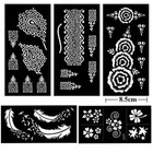 Xmasir Temporary Tattoo Kit  16 Sheets Henna Tattoo Stencil Indian Arabian For