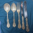 Antique Reed And Barton Francis 1st Five Piece Sterling Silver Dinner Set