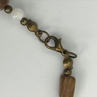 Handmade Anklet Brown Picture Jasper White Mop Shell Ankle Bracelet 9 75  Bronze