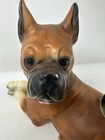 Rare Vintage Mother Puppy Boxer Dog Figurine Statue Japan Wales 10  Length