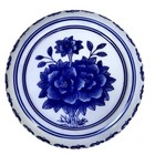 Chinoiserie Blue And White Floral Porcelain 8  Plant Stand Pedestal Base Riser