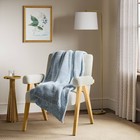 Windowpane Boucle Throw Blanket Blue cream - Threshold