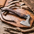 Handmade Viking Axe 18 Carbon Steel Plain Blade Hatchet Wood Handle With Sheath