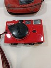 Vintage Konica C35 Ef3 Red Compact Camera Japan W  Case 35mm F2 8 Japan