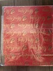 Lot Of 2 Vintage Hallmark Gift Wrap Paper Red Gold Merry Christmas Trumpets