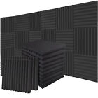 24 48 96 Pack Acoustic Wall Panels Studio Sound Noise Proofing Insulation Foam