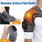 Cordless Electric Heating Vibration Pad Joint Knee Massager Shoulder Brace Wrap