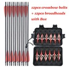 20  Crossbow Arrows   or 100 Grain Broadheads Archery Hunting Arrowheads Bolts