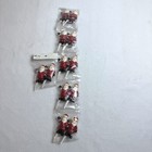 Vintage Lot Of 12 Santa Clause Cupcake Picks Toppers Red Plastic Christmas Decor