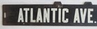 Vintage New York Subway Irt Low-v Train Metal Sign Atlantic Avenue Brooklyn Nyc