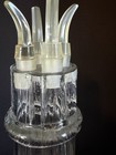Vintage Four Chamber Glass Decanter Made In France 11    With 4 Stoppers
