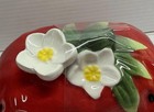     nwt Corner Ruby Ceramic Strawberry Butter Dish 