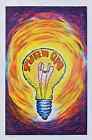 Vintage Nos Original 1970s Vagabond Turn On Poster Pin-up Psychedelic Light Bulb