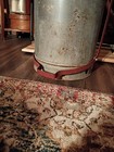 Rare Antique Underwriter Laboratories Industrial Steampunk Waste Garbage Can 