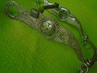 Gorgeous Vintage Hand Engraved Sterling Silver Overlay Filigree Horse Show Bit