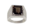 19thc Antique 6ct Cairngorm Smoky Quartz Scotland ring  Celtic Druid Magick Gem