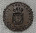 1903 Portuguese India 1 2 Tanga Bronze Coin