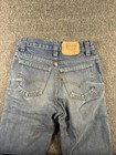 Vintage Levi s Jeans Boys Slim 11 Blue Denim Straight Ripped Orange Tab 70s