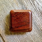 Antique English Wooden Snuff Box With Clock Face Inlay C  1880-1910