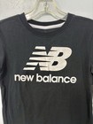 New Balance Kids Black Short Sleeve Logo T-shirt Crew Neck Size 10-12