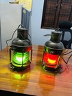Electronic Lamp Brass Antique Red   Green Lamp Maritime Ship Lantern Boat Light