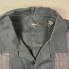 Vintage Alfani Collar Short Sleeve Button Shirt Black Size Large