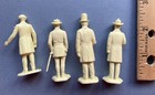 4 Vintage Marx Cream Plastic 54mm American Civil War Leaders Toy Soldier Figures