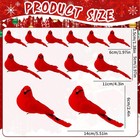 12 Pack Cardinal Birds For Crafts Red Clip On Christmas Tree Ornaments Mini