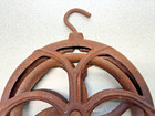 Antique Cast Iron Well Pulley Farm Wheel - Rustic Vintage Steampunk 6  Pounds