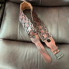 Women s Brown Woven Leather Wide Belt With Buckle