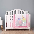  Baby Crib Bedding Set For Girl Boy Elephant Nursery Bedding With Comforter 